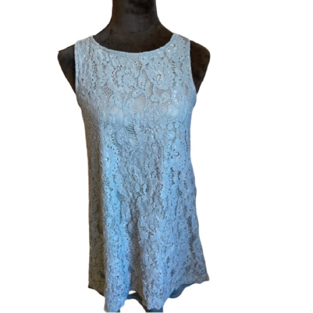 Blue lace dress